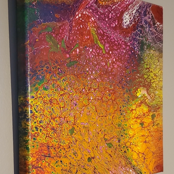 Acrylic Fluid Art on Canvas - Picture 3 of 3